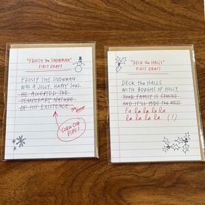 2 Funny Snowman Emily‎ McDowell Christmas Holiday First Draft Greeting Cards